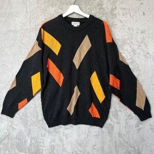Vintage Norm Thompson by Tundra Canada Sweater Mens Large Coogi Style Colorblock